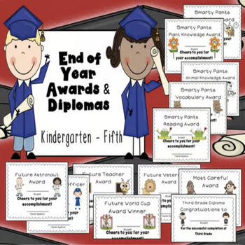 Preview of End of Year Awards, Certificates, Diplomas {K-5} Something for All your Students