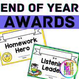 End of Year Awards Certificates Editable & Autofill