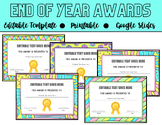 End of Year Awards Certificates - Editable Class Awards - 
