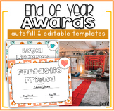 End of Year Awards Certificates Editable Classroom Awards 