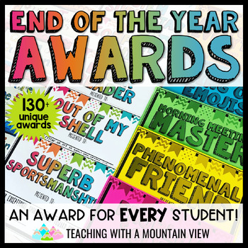 Preview of End of the Year Awards | Editable Awards with Autofill