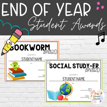 Preview of End of Year Awards - Editable in Canva!