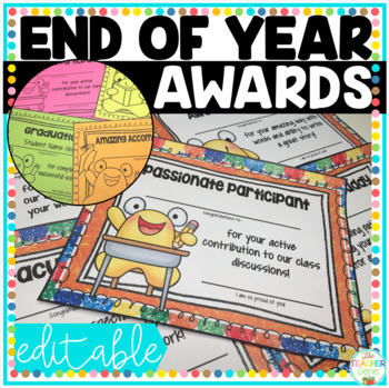 Preview of End of Year Awards Editable