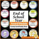 End of Year Awards Medals Editable | Candy Bar Awards
