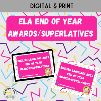 Preview of End of Year Awards- Middle School English Language Arts- Editable- Google Slides