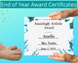 End of Year Class Award Certificates-  Editable Awards