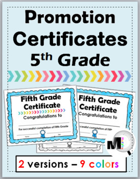 Preview of End of Year Awards Promotion Certificates Grade 5