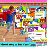 End of Year Awards : Superhero Themed Awards 3rd 4th 5th Grades