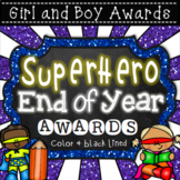 End of Year Awards Superheroes Theme - Editable Color and 