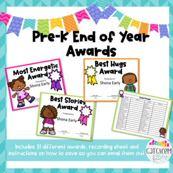 Preview of End of Year Awards for Pre-K-5th grade/Individual Highlight Awards/Celebration