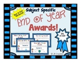 End of Year Awards for Specific Subjects (boy and girl versions)
