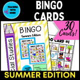 End of Year BINGO Cards Summer Edition Activity Game for Printing