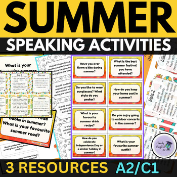 Preview of End of Year Back to School Speaking Activities Bundle ELA ESL