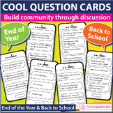 Cell Phone Question Cards for end of year reviews and back