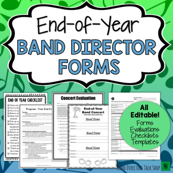 Preview of Band Concert Reflection & End of Year Band Director Forms