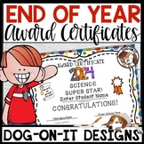 End of Year Award Certificates Editable 2024 Student