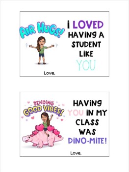 Preview of End of Year Bitmoji Postcards (EDITABLE)