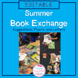 End of Year Book Exchange Editable Flyers and Letters