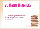 End of Year Brain Boosters