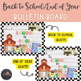 End of Year Bulletin Board | English, French & Spanish Quotes