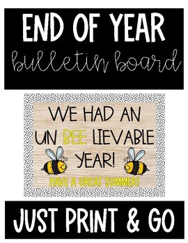 Preview of End of Year Bulletin Board (Just Print & Go!)