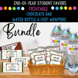 End of Year Bundle #3:  Printable Water Bottle, Candy Bar,