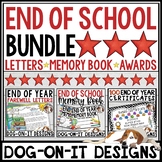 End of Year Letters Memory Book Editable Award Certificate