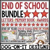 End of Year Letters Memory Book Award Certificates Bundle