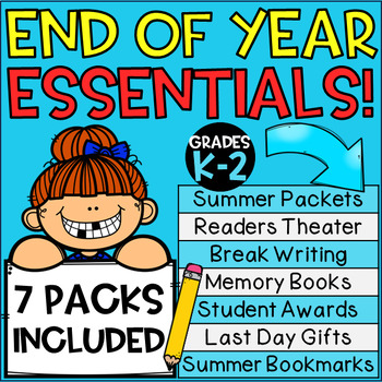 Preview of End of Year Bundle! Last Week of School Fillers & Activities! Grades K-3!