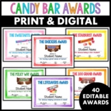End of Year Candy Bar Awards | Student Award Certificates 
