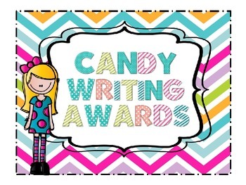 Preview of End of Year Candy Writing  Awards Certificates- Editable