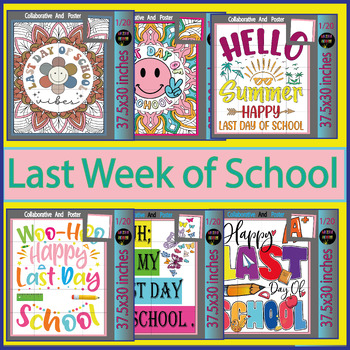 Preview of End-of-Year Celebration: Last Day of School Collaborative Poster Craft Bundle