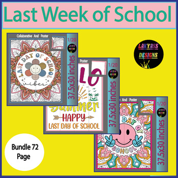 Preview of End-of-Year Celebration: Last Day of School Collaborative Poster Craft Bundle