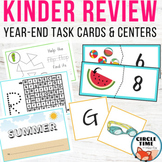 Kindergarten Review Summer School Packet with Task Cards, Games