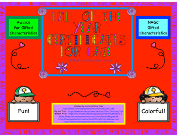Preview of End of Year Certificate Pack for GATE (Gifted and Talented)
