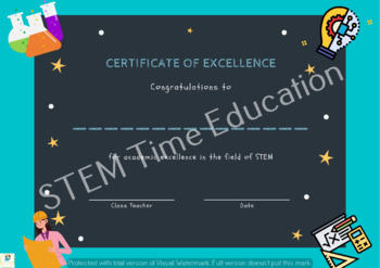 Preview of End of Year Certificate - STEM