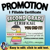 Promotion Certificate - Second Grade