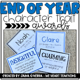 End of Year Character Award Cards