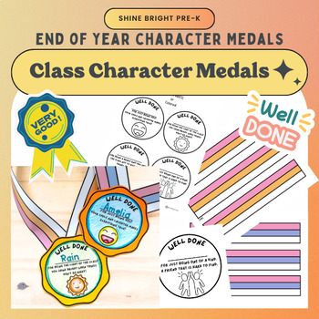 Preview of End of Year Character Class Medals/Kindness Medals