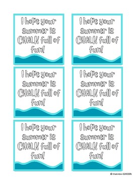 End of Year Chalk Gift Tag by thekinder-GARDEN | TPT