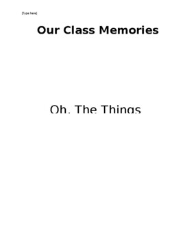 Preview of End of Year Class Memory Book