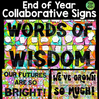 Preview of End of Year Collaborative Sign Activity Bundle