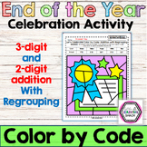 End of Year Color by Code Addition with Regrouping Activit