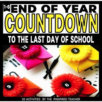 Preview of End of Year Countdown Activity Cards- 20 Activities for the Last Month of School
