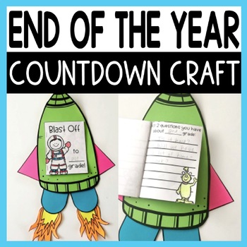 Preview of End of Year Countdown Craft and Writing Activity, Bulletin Board End of Year