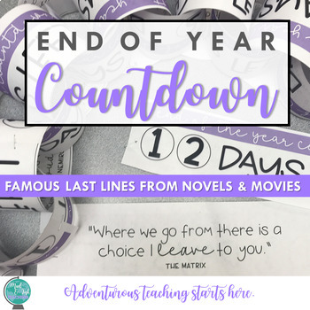Preview of End of Year Countdown:  Famous Last Lines {Distance Learning Compatible}