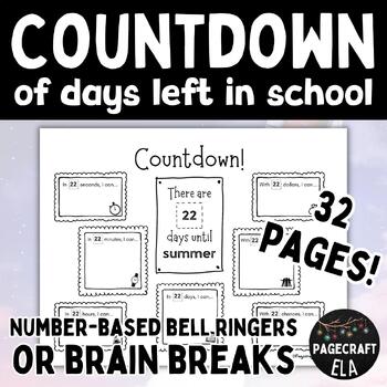 Preview of End of Year Countdown | Last Day of School | 32 Bellringers