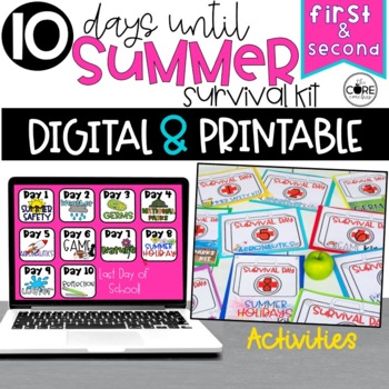 Preview of End of Year Countdown to Summer Activities - Print & Digital Bundle