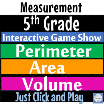 Preview of End of Year Countdown to Summer Area Perimeter Volume Game 5th 6th Grade Math