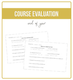 End of Year Course Evaluation (for Students)